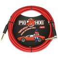 Galaga Pig Hog 0.25 - 0.25 in. 10 ft. Western RT Angle Instrument Cable, Candy Apple Red PCH10CAR